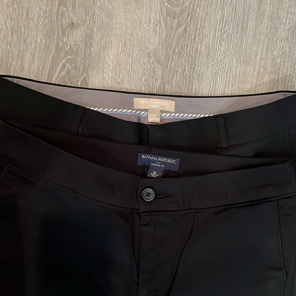 EUC Two Pairs Banana Republic Martin Fit Black Pants